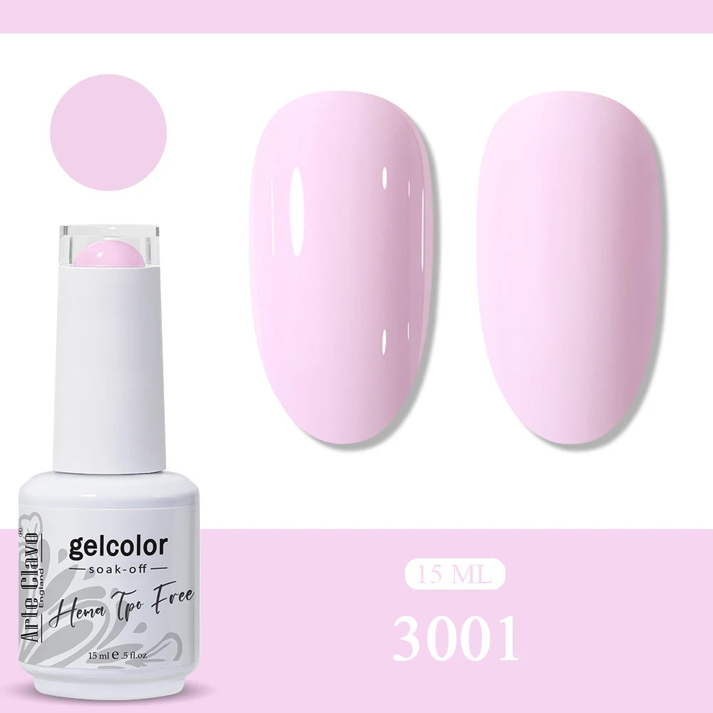 Arte Clavo HEMA TPO Gel Nail Polish Pink Series Semi Permanent Soak Qme