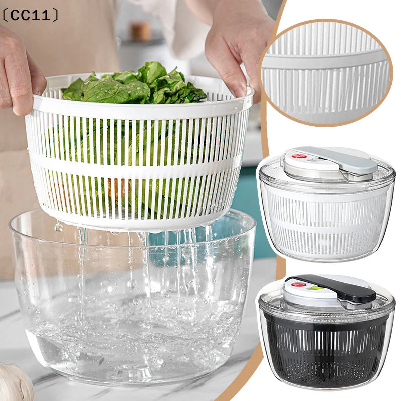 Household Salad Dryer Spinner Vegetable Dehydrator Multi-function Qme