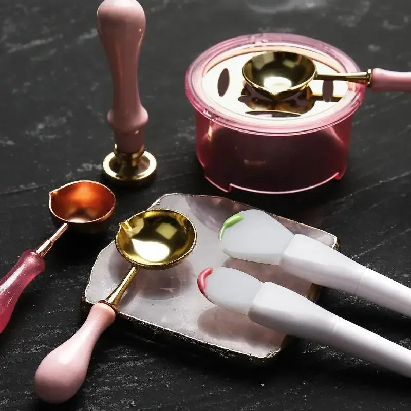 Wax Seal Silicone Wax Lacquer Epoxy Resin Mixing Cleaning Spoon Powder Dip Sealing Wax Making Tools Qme