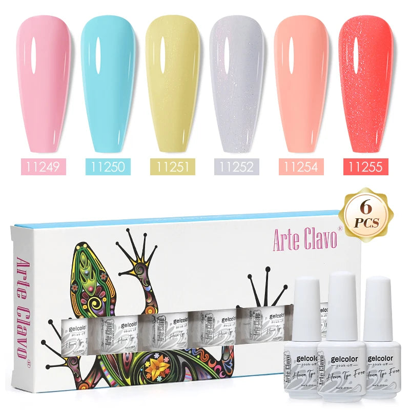 Arte Clavo Colourful Box Nail Gel Polish Semi Permanent UV Led