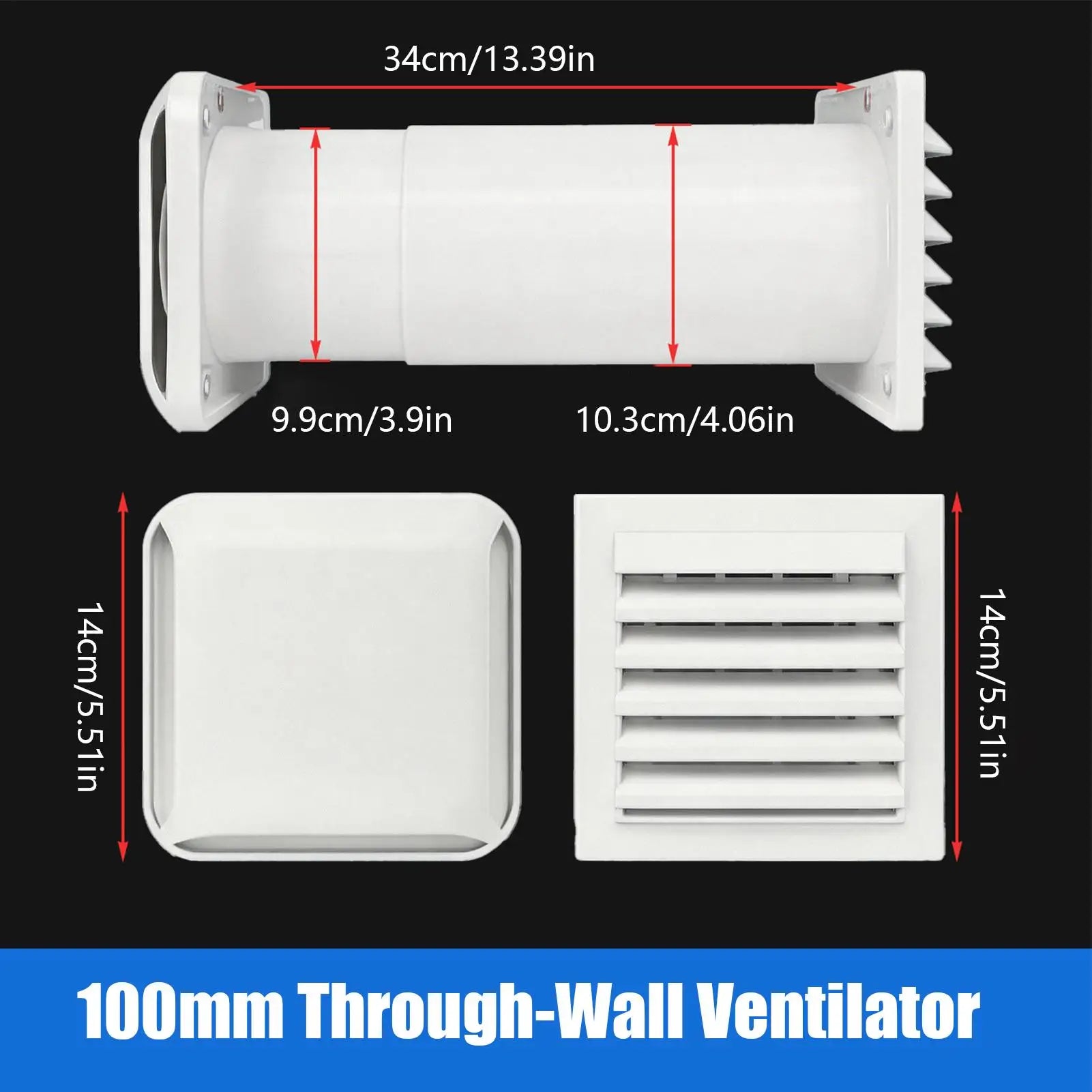 Passive Air Vent Through Wall Intake Airflow Ventilation Home Qme