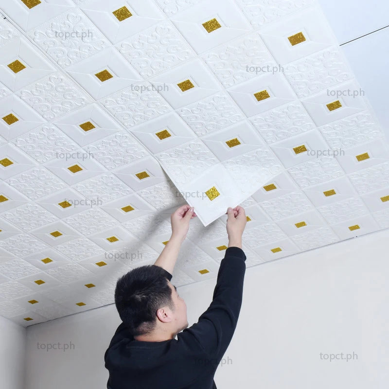 3D Brick Pattern Wall Sticker DIY Self-adhesive Living Room Home Qme