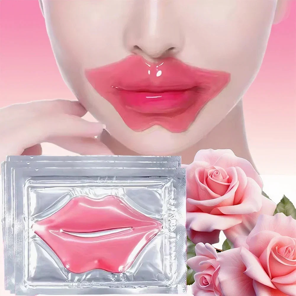 20PCS Crystal Collagen Lip Masks Hyaluronic Acid Lip Treatments Moisturizing Beauty Lip Patches Hydrating Plumper Skin Care Qme