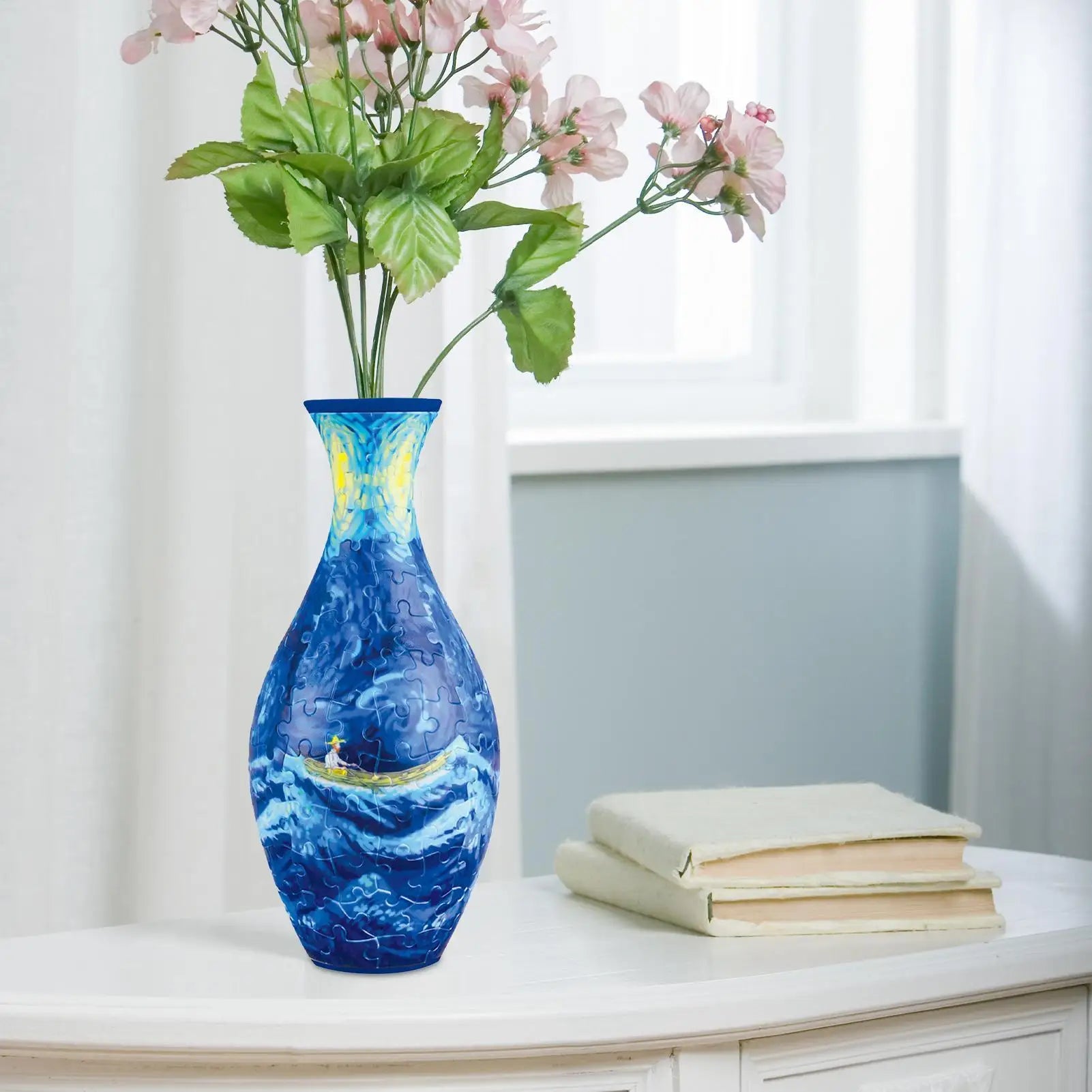 Puzzle Vase For Adults Unique Flower Vase Jigsaw Puzzle Planter Flower Vase Puzzle Made By 160 Curved Puzzle For House Warming Qme