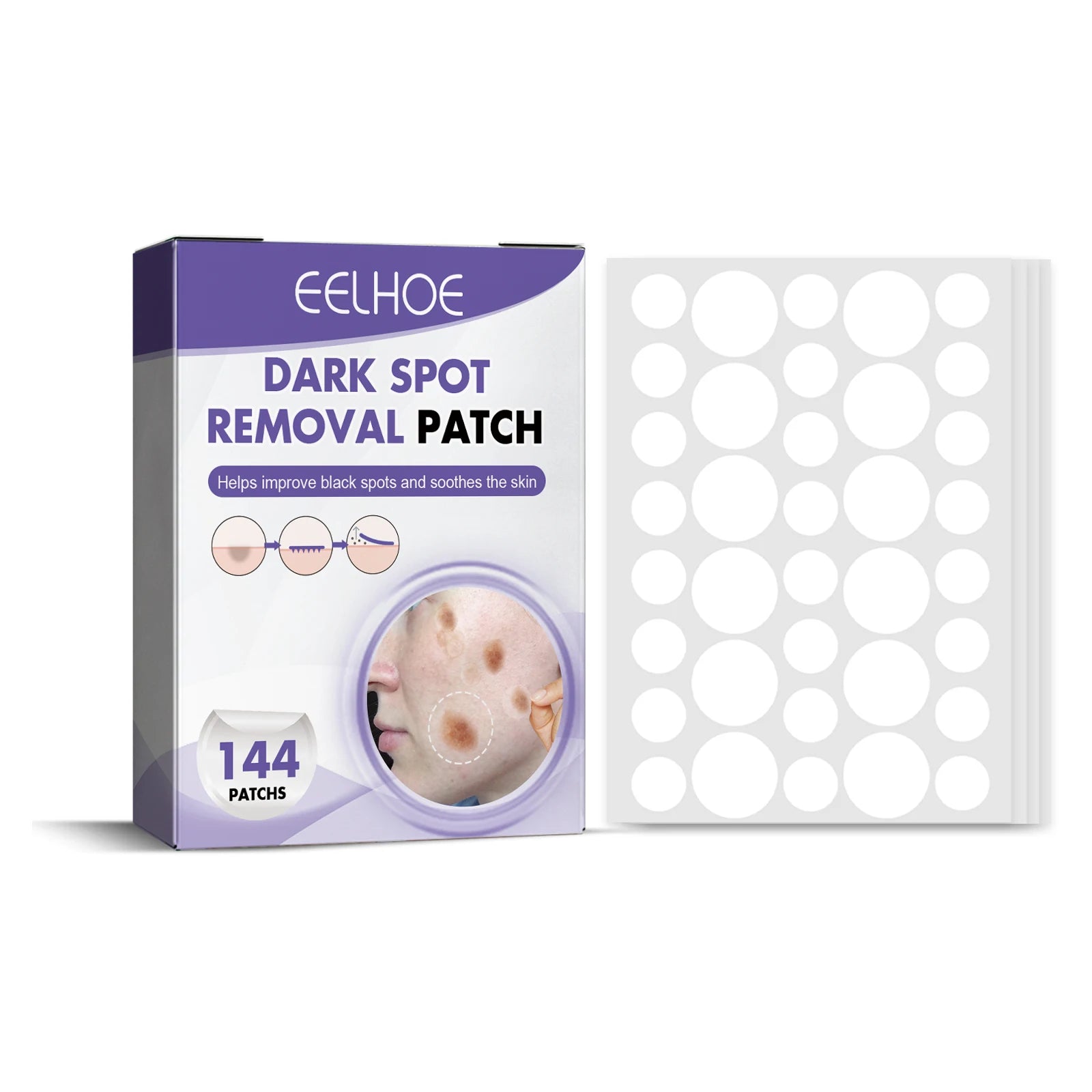 Dark Spot Correcting Patches Freckles Remover Brightening Fade Fade Dark Spots Lightening Melasma Facial Invisible Care Stickers Qme 144pcs Boxed