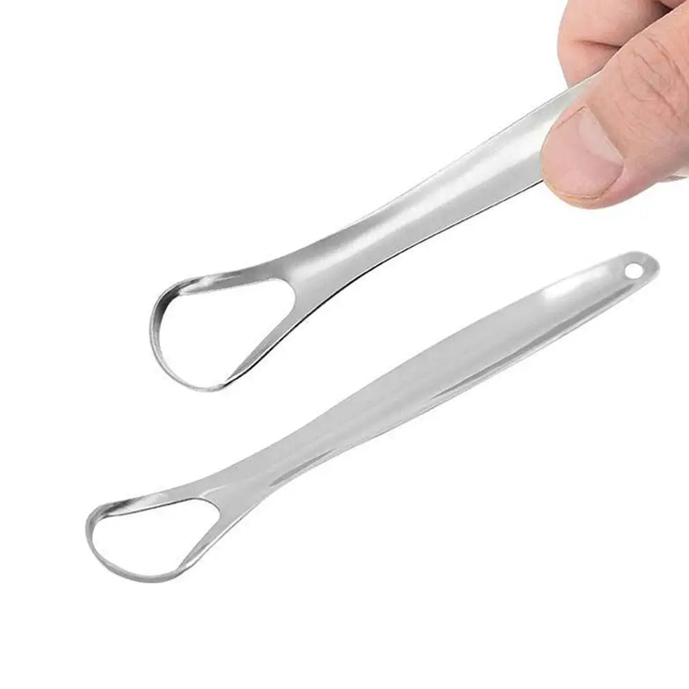 Tongue Scraper Cleaners Adults Reduce Bad Breath Fresh Metal Scrapers Qme