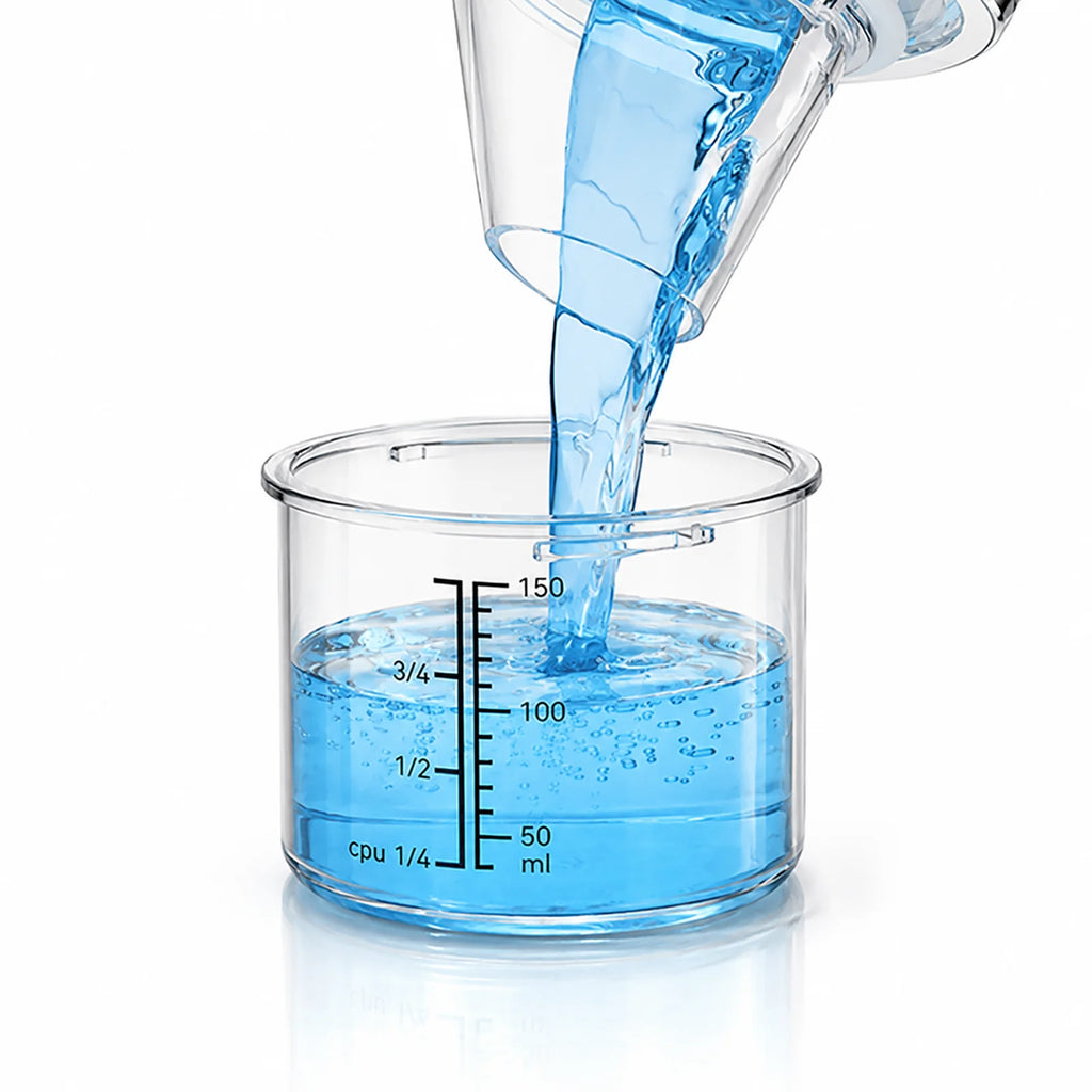 Clear Laundry Detergent Dispenser Container with Measuring Cup Lid, Cylindrical Airtight Canister for Laundry Powder Liquid Soap Qme