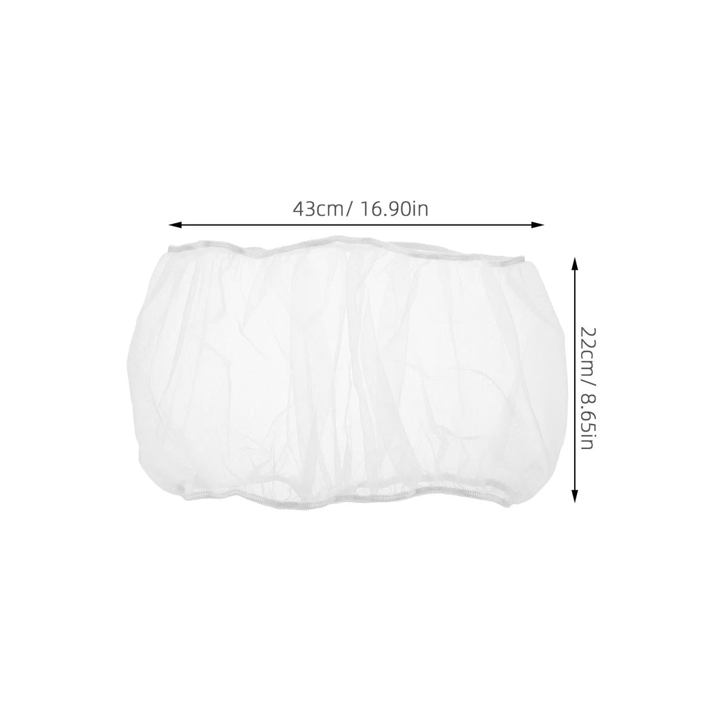 2Pcs Bird Cage Protective Cover Breathable Fine Mesh Net Dust Guard for Indoor Outdoor Parrot Cage Parakeet Conure Seed Catcher Qme White