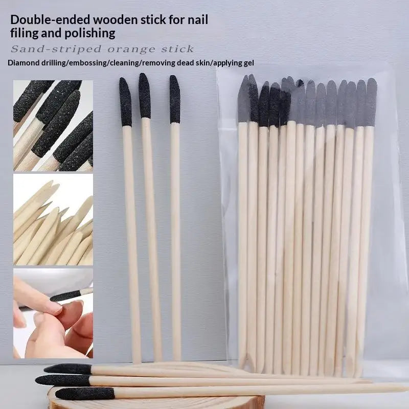 20pcs Dual Purpose Sanding Sticks Precision Frosted Tips Flat Head For Crafts Model Making Qme