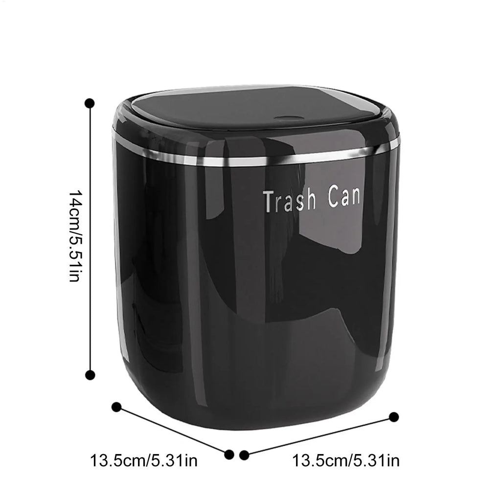 Mini Desk Trash Can 2.6L Mini Waste Bin Basket Makeup Tabletop Trash Can for Bathroom Kitchen Bedroom Dorm Room Car Indoor Qme