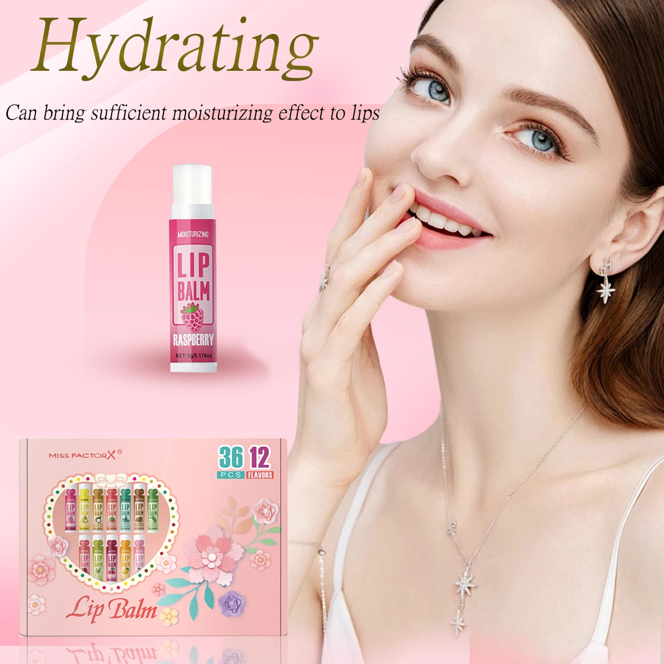 36PCS Moisturizing Lip Balm set 5g deep moisturizing and brightening lips Party gift for friends Qme