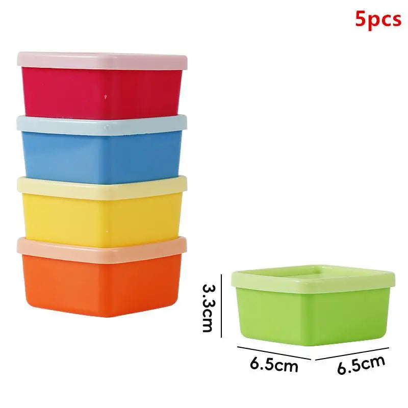 Flower Heart Square Shape Lunch Box Plastic Condiment Bottle Ketchup Qme Square