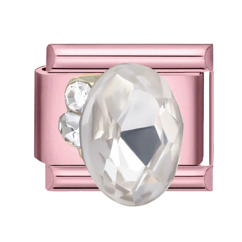 Wholeasle Shiny Round Zircon Bow Beautiful Stars Italian Charm Links
