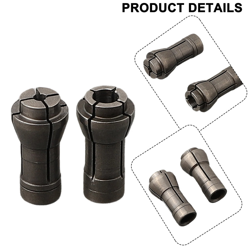 2PCS 3mm/6mm Collet Clamp Chuck Adapter For Pneumatic Engraving Grinder Machine Reliable Spare Parts Qme