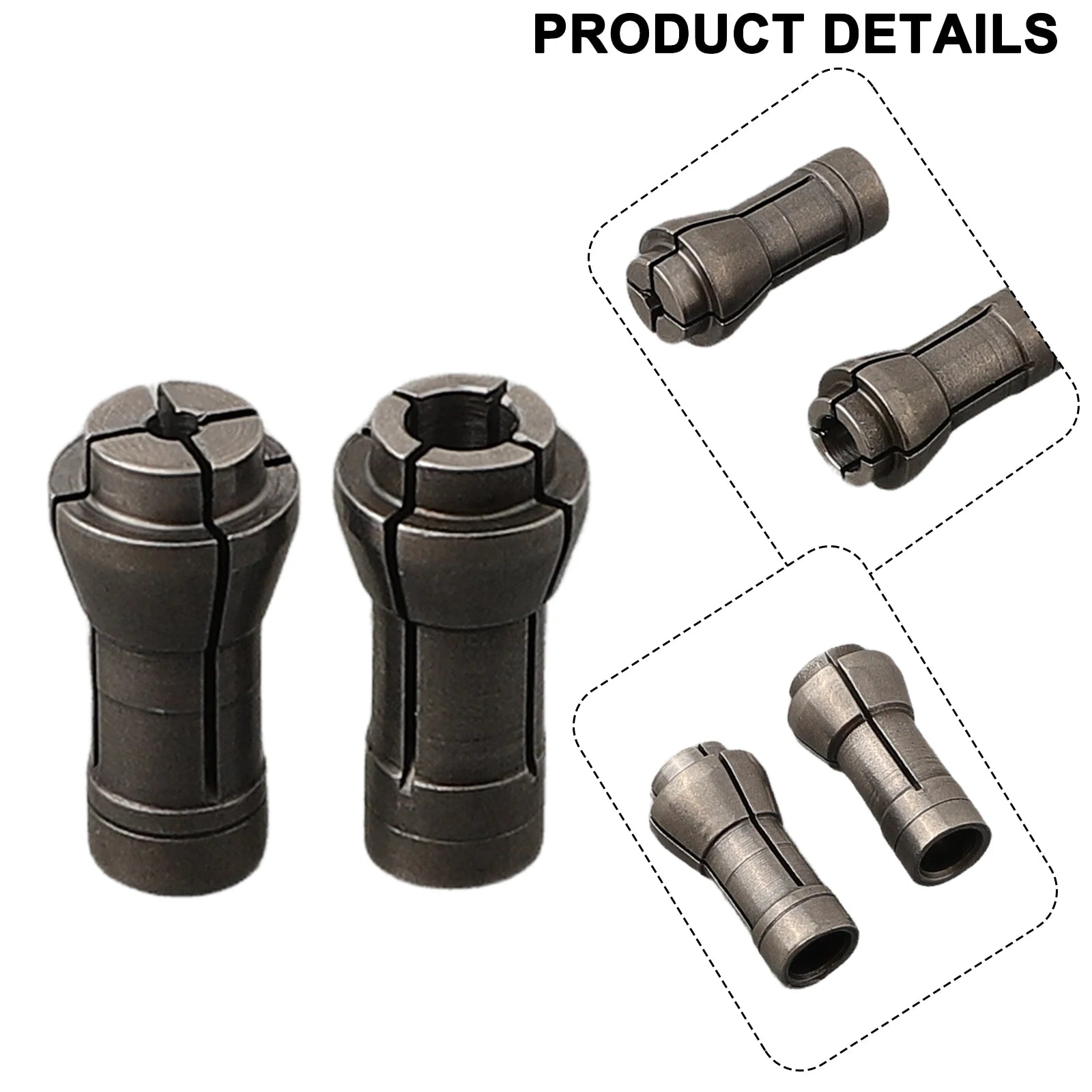 2PCS 3mm/6mm Collet Clamp Chuck Adapter For Pneumatic Engraving Grinder Machine Reliable Spare Parts Qme