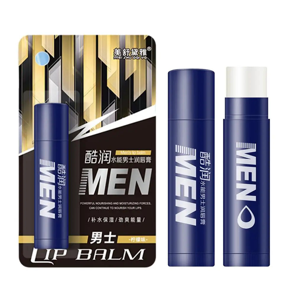 4 Flavors Hydrating Men's Lip Balm Vitamin E Mens Moisturizing Qme