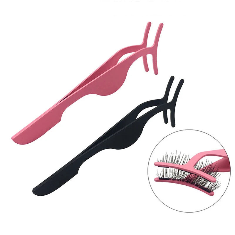 False Eyelashes Tweezer Fake Eye Lash Applicator Makeup Tools Qme