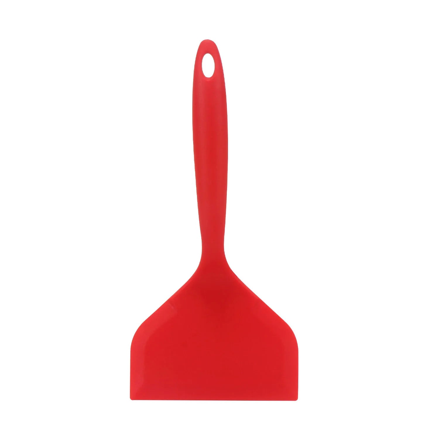 Silicone Spatula Pancakes Shovel Omelette Spatula Turner for Eggs Fish Pancake Non Stick Wide Soft Pizza Shovel Kitchen Scraper Qme Red