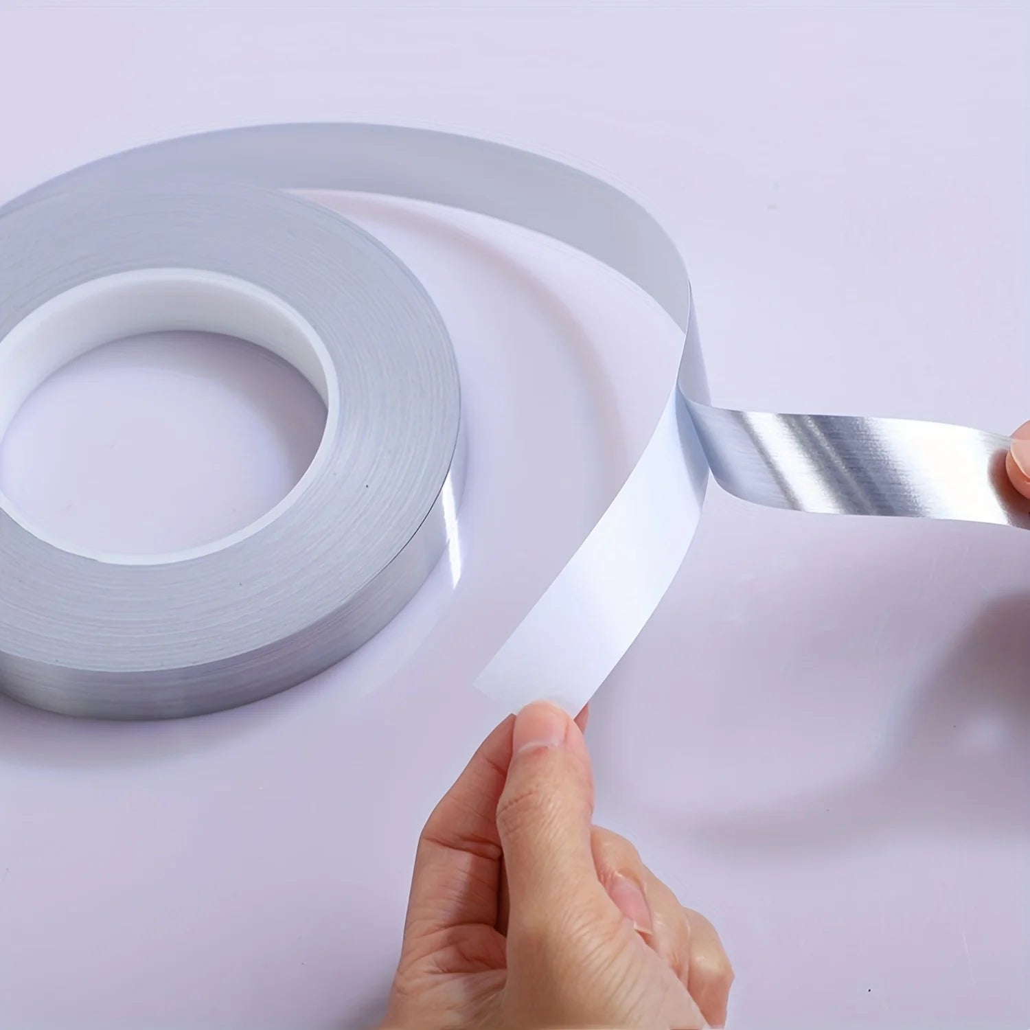 Silver Foil Adhesive Tape for Arts & Crafts, Waterproof and Anti-Mildew Tile Gap Sealing Strip DIY Ceramics Seam Line Ribbon Qme