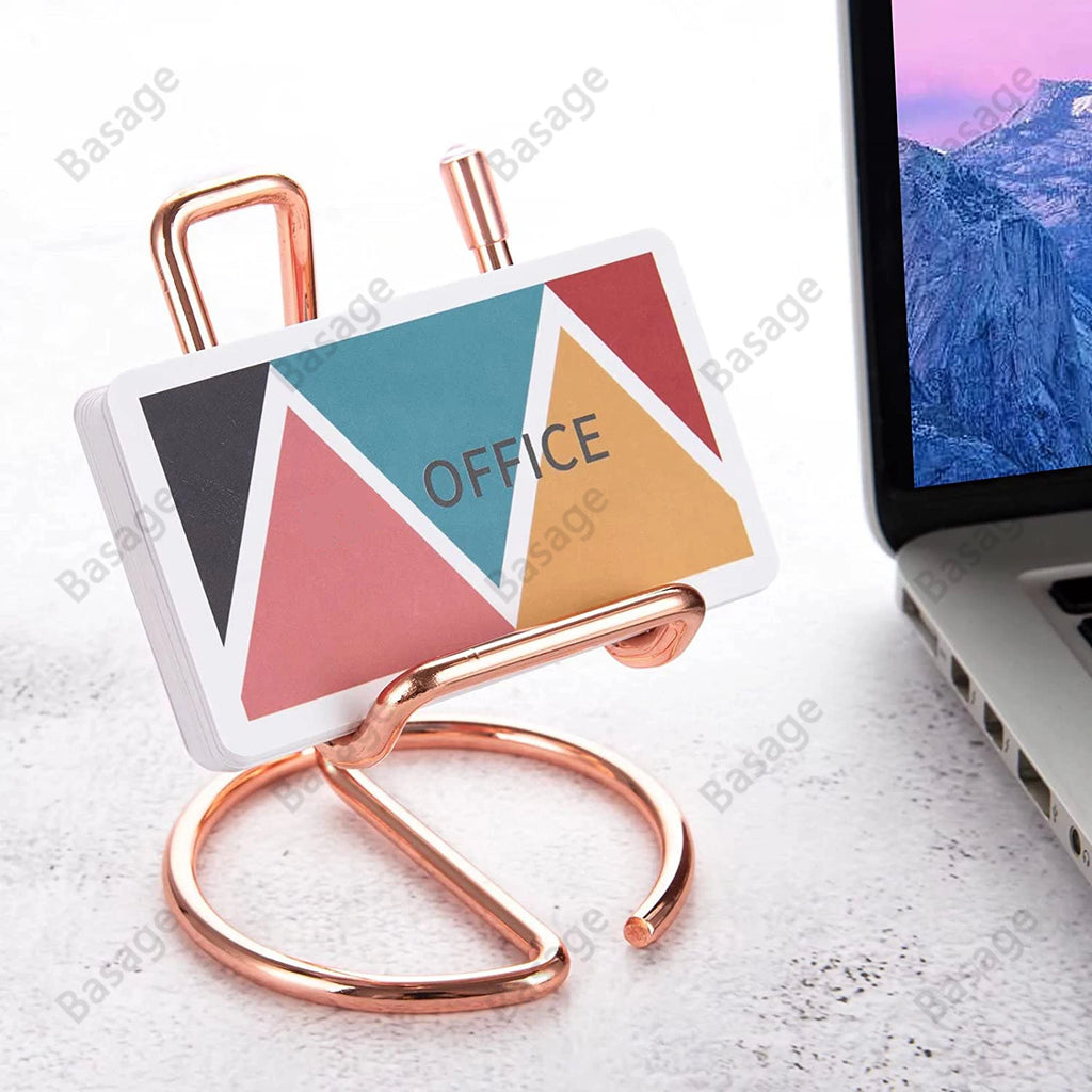 Cell Phone Stand for Desk, Business Card Holder,Cute Metal Cell Phone Stand, Metal Wire Cellphone Cradle Dock for Phone Tablet Qme