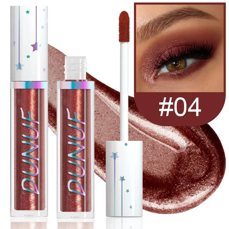 24color Eyeshadow Stick Liquid Eyeliner Metallic Color Green Pearlescent Glitter Eye Shadow Waterproof High Gloss Makeup Pigment Qme 04