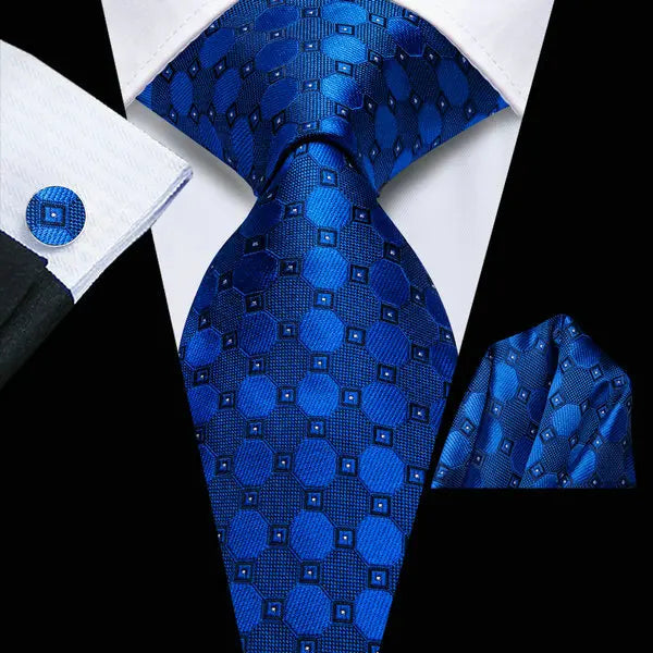 Complete Men's Tie Accessories Bundle Classic Pocket Handkerchief Qme DPTH-LDSN3948