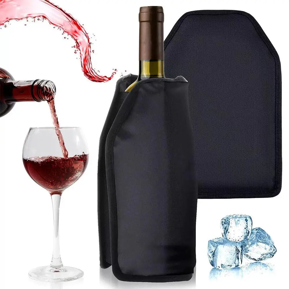 Wine Cooler Sleeve Reusable Ice Bags Beer Champagne Holder Bag Long Qme