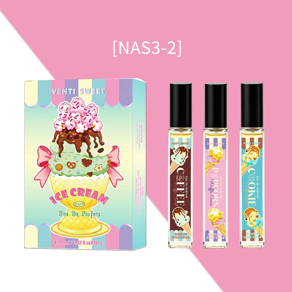 Mango Coconut Chocolate Scented Ice Cream Perfume Rich Popcorn Eau De Qme Coconut Cocoa Mango 1SET-3PCS-10ML