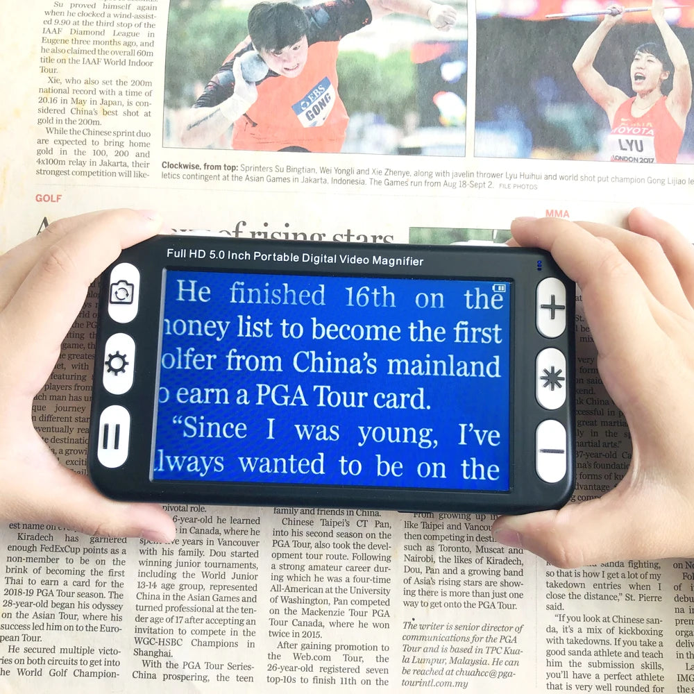 LCD Display Portable Magnifie Low Vision Video Magnifier Electronic Qme
