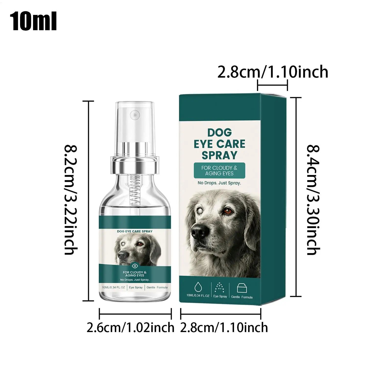 Eye Spray For Dogs Gentle Safe Soothing Moisturizing Daily Cats Eye Care Spray Gentle formula, moisturizing and comfortable Qme