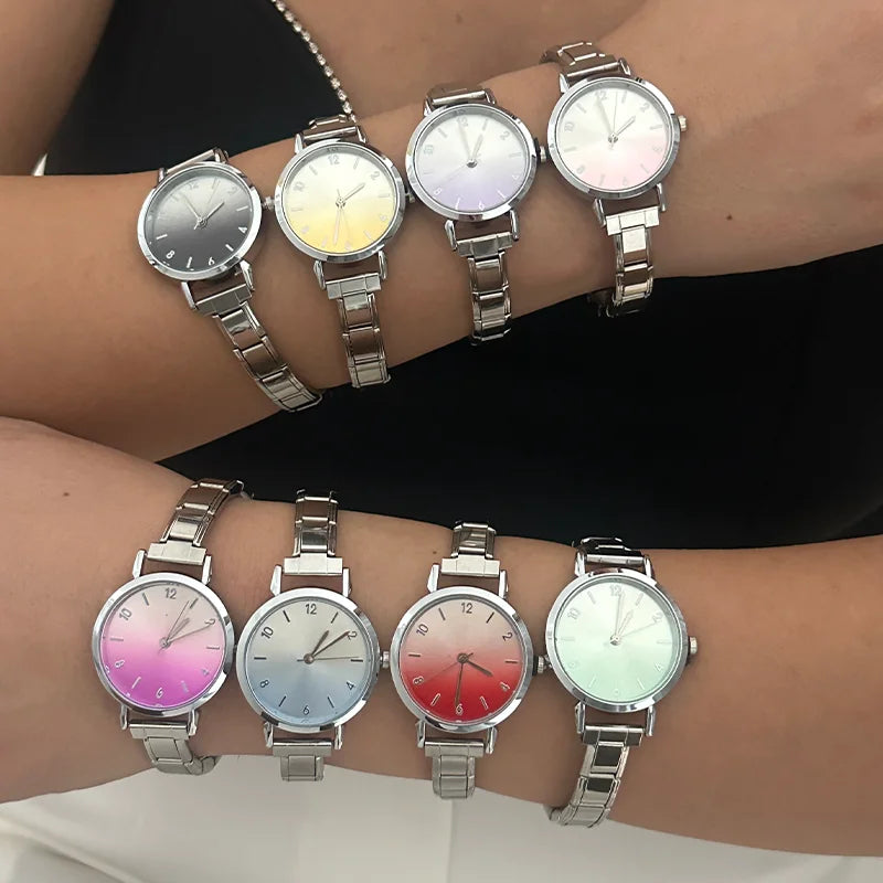 2026 Fashion Men Women's Stainless Steel Round Simple Watch Bracelet Bangle For Friend Wife Birthday Gift Jewelry Dropshipping Qme