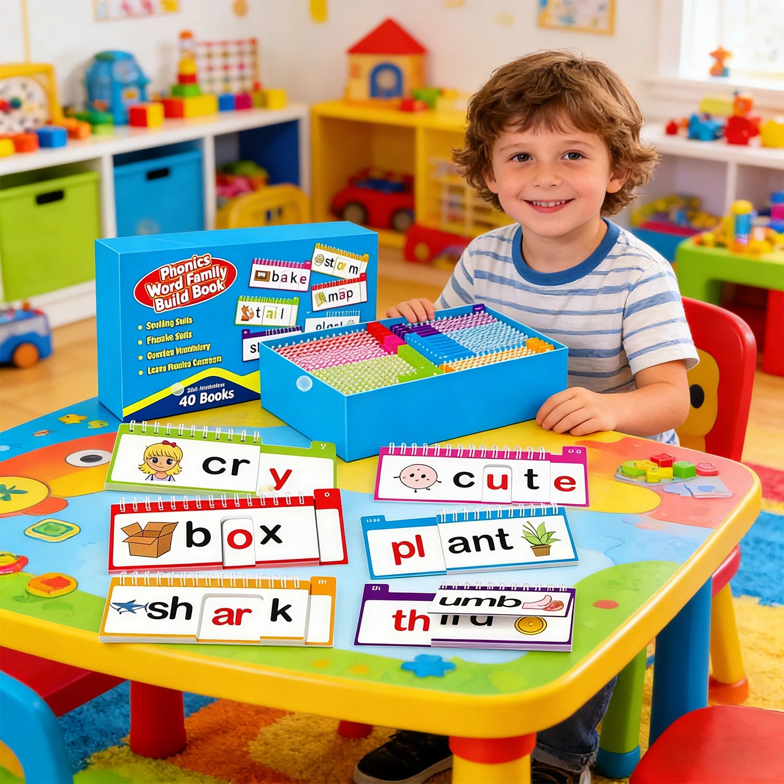 Reading Flip Book Read and Rhyme Flip Books Word Family Flip Books Flash Cards ABC Vocabulary Cards Montessori Educational Qme