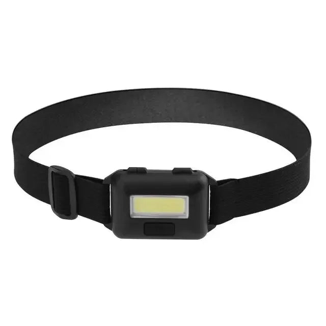 Mini COB LED Headlamp with Sensor Flashlight Torch Work Light for Outdoor Camping Night Fishing Helmet Headband Lamp Qme black