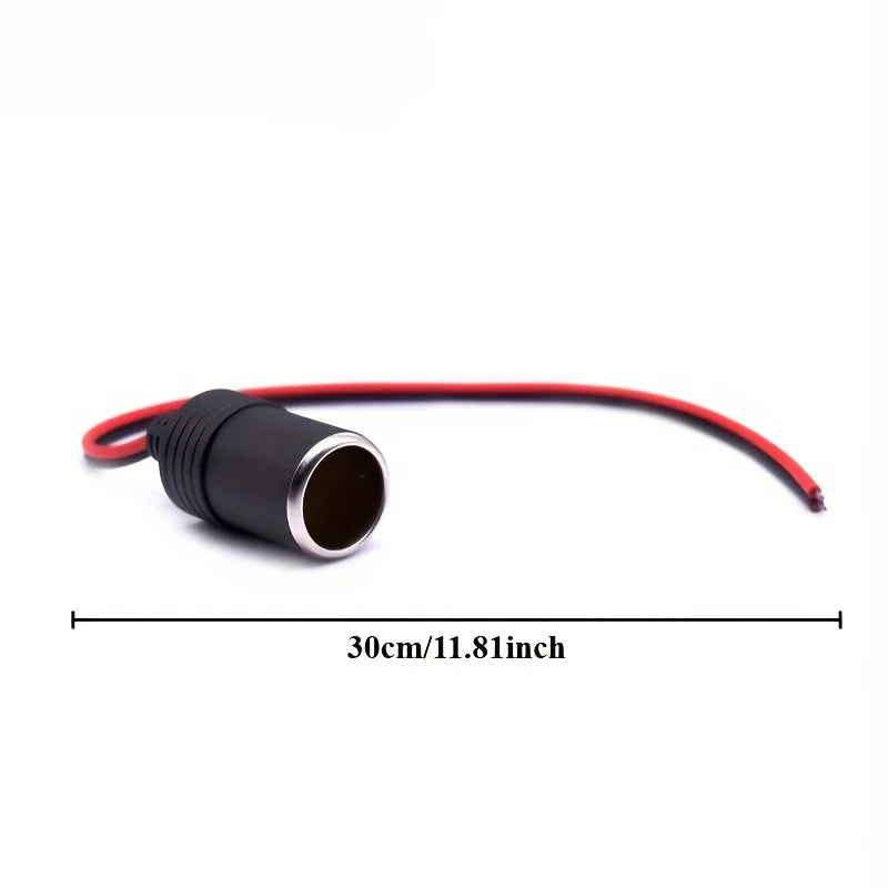 12v 18A Max.120W Female Car Cigarette Lighter Charger cable Female Socket Plug Connector Adapter Universal 1pcs Qme