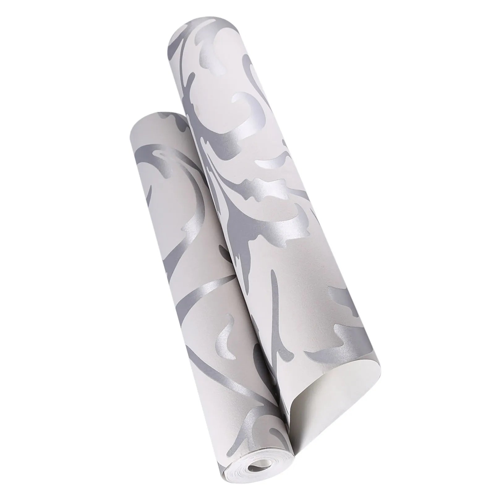 Silver Wallpaper Vertical Wallpaper Embossed Wallpaper Luxury Embossed Nonwoven Bedroom 3D Vertical Wallpaper Home Decor Qme