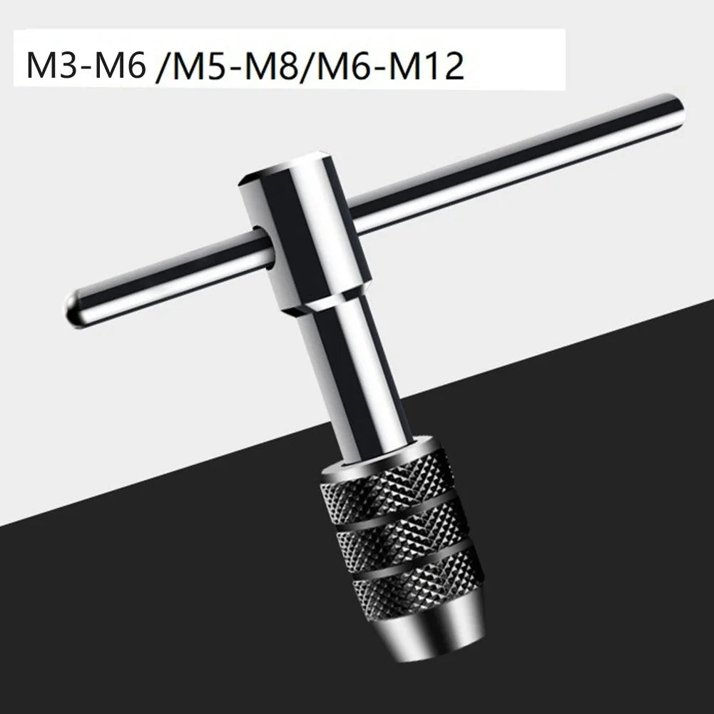 Portable T Tap Wrench Handle Machinist Repair Drill Bit Machine Screw Thread Metric Plug Reamer Manual Hand Tool M3-6 M5-8 M6-12 Qme