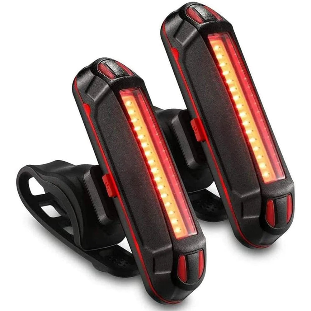 USB Rechargeable LED Bike Tail Light 1-3 Pack, Bright Bicycle Black Light,Cycling Safety Flashlight Qme 2PCS(Red Light)