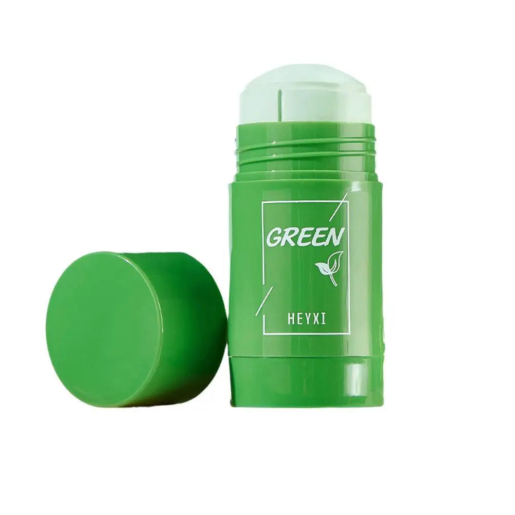 1/3PCS Green Tea Clay Stick For Face, Green Smear Acne Shrink Blackhead Green Tea Extract Facial Mask Pore Cleansing Qme 40g X1 CN
