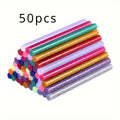 50pcs Hot Glue Sticks 7mm X 100mm For 20W-30W Mini Hot Melt Glue Gun Qme Multi color