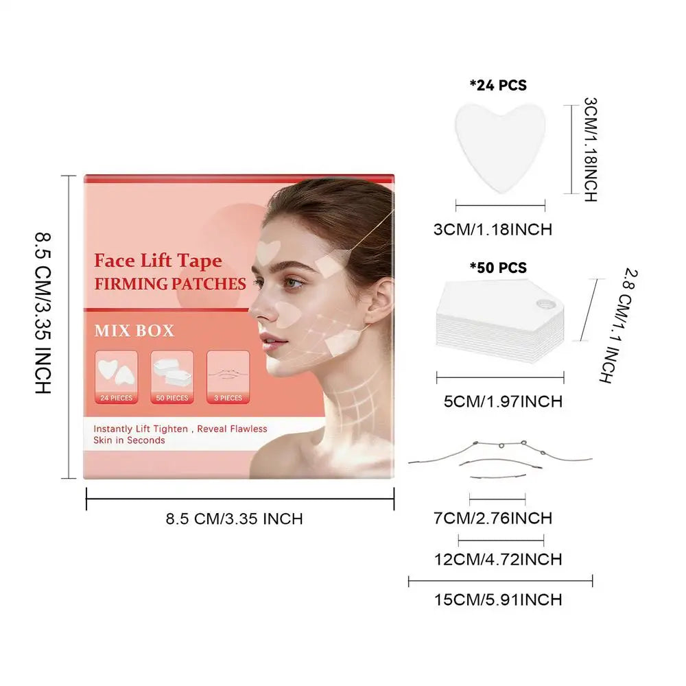 V Lift Face Sticker Invisible Makeup Adhesive Lift Face Tape Slim Patch Facial Line Wrinkle Sagging Skin Fast Pull Chin Tape Qme 01 China Mainland