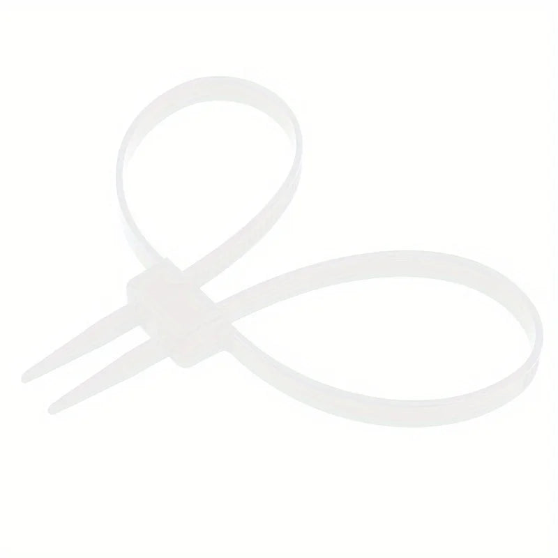 Durable Black Nylon Zipper Tie Handcuffs - UV, Anti-Slip Design for Secure Item Fastening in Various Applications Qme white