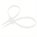 Durable Black Nylon Zipper Tie Handcuffs - UV, Anti-Slip Design for Secure Item Fastening in Various Applications Qme white