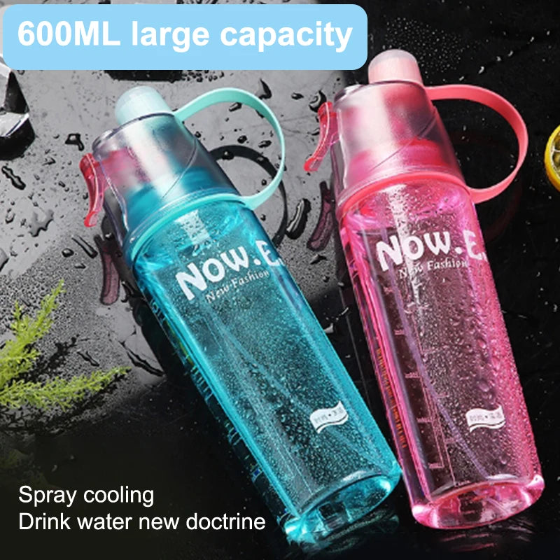 Sports Water Bottle Spray Cup Outdoor Portable Kettles Jug Large Qme
