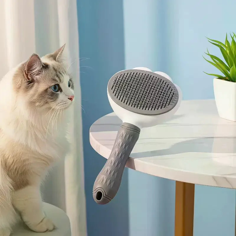 Pet Dog Brush Cat Comb Self Cleaning Pet Hair Remover Brush For Dogs Cats Grooming Tools Pet's Dematting Comb Dogs Accessories Qme