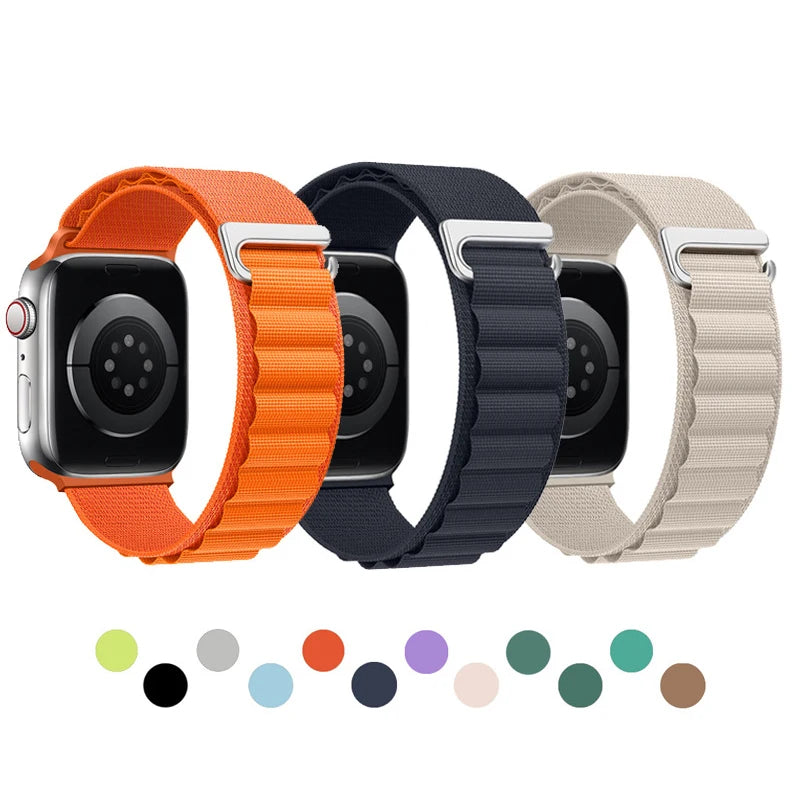T Suitable for Apple IWatch Watch Strap 49mm 44mm 45mm 42mm Nylon Mountaineering Wear-resistant Woven Strap for Men Qme