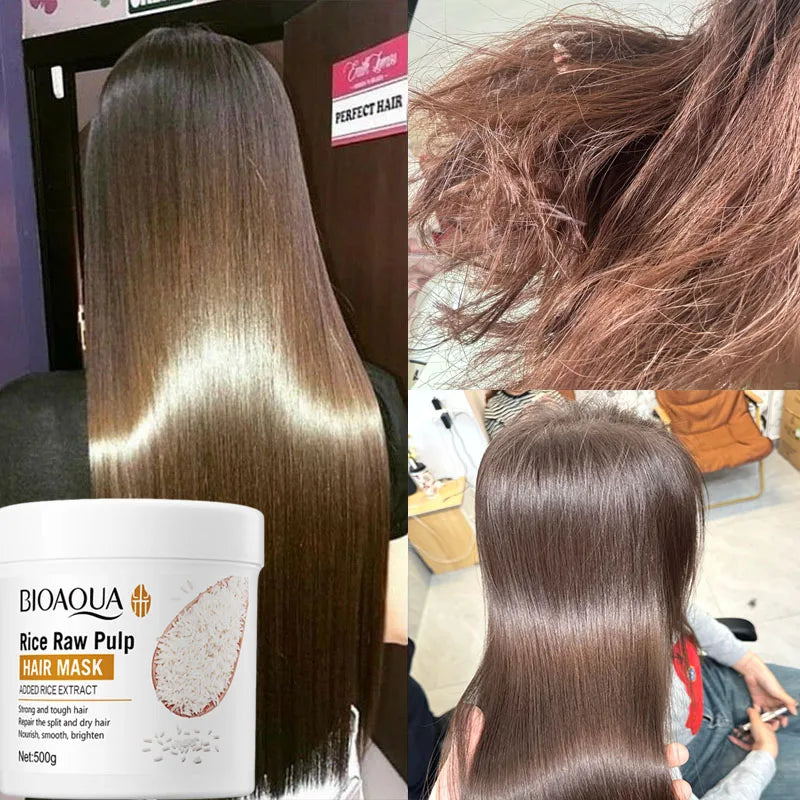 500G Magical Keratin Hair Mask 5 Seconds Repair Damaged Frizzy Hair Soft Smooth Shiny Nutrition Deep Moisturize Nourishing Hair Qme