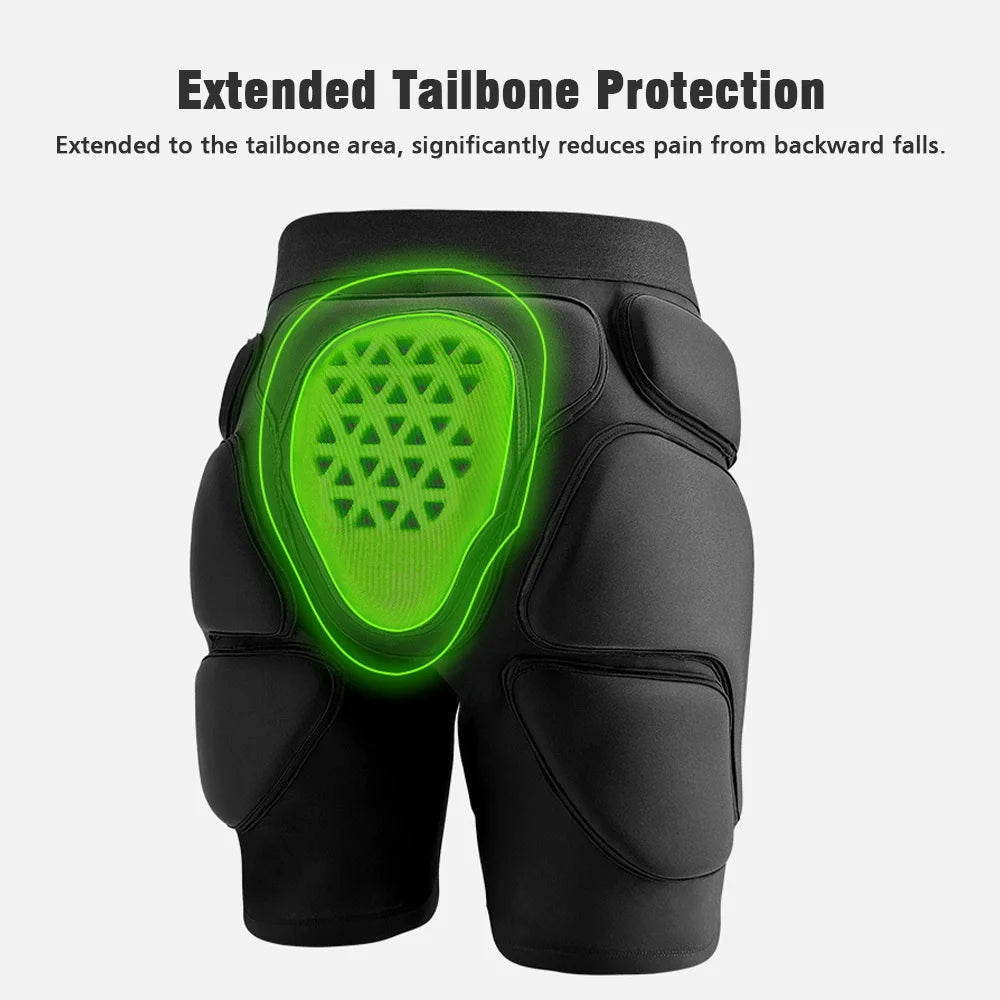 Padded Shorts Skating 3D Protection Skate Shorts High-Impact EVA Padding Breathable Lycra Fabric Impact Shorts for Women/ Men Qme