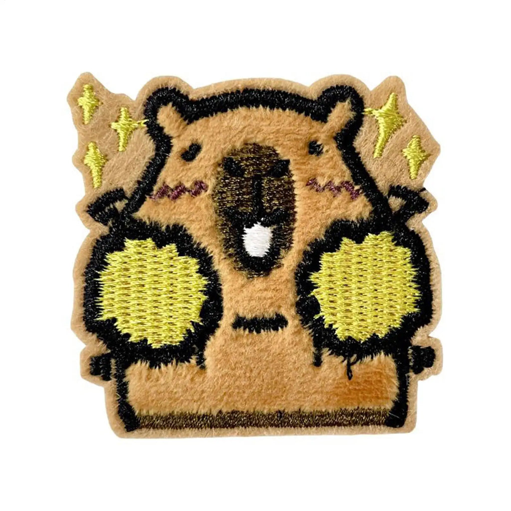 Animal Iron Patches Kids Decorative Capybara Shape Embroidery Qme China Mainland