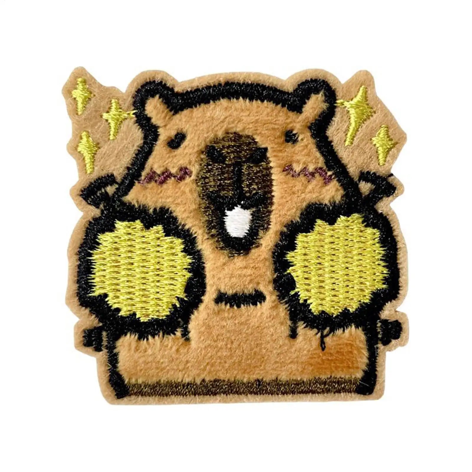Animal Iron Patches Kids Decorative Capybara Shape Embroidery Qme China Mainland