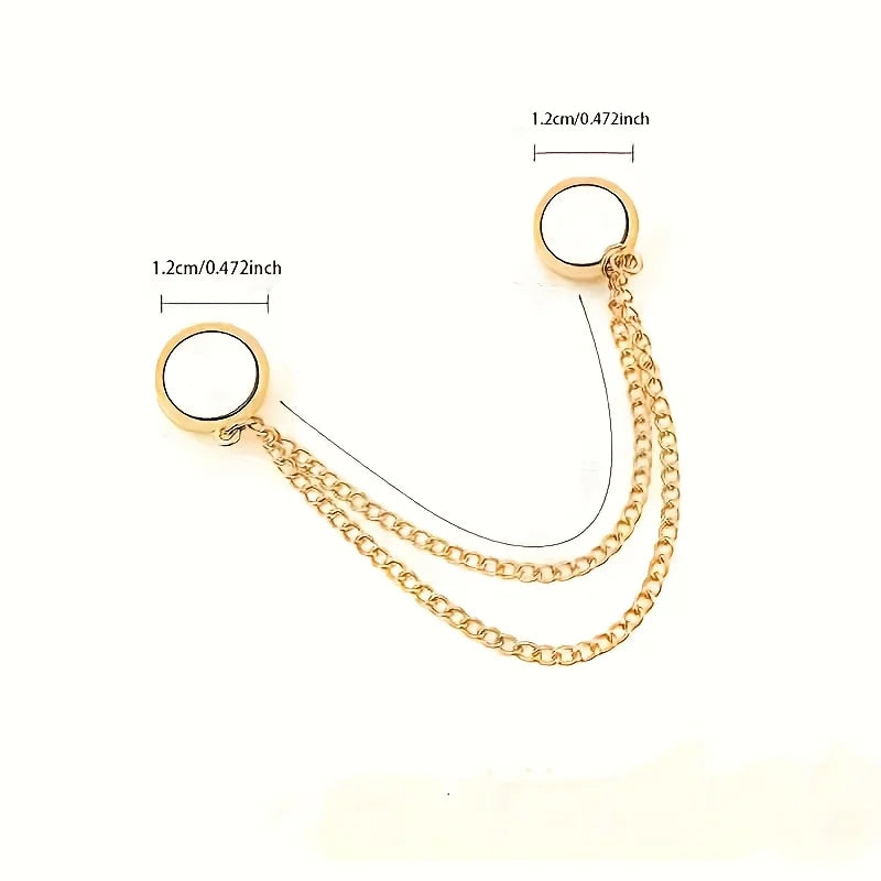 4/6Pcs Magnetic Clothing Clip - Adjustable Chain Design, Spherical Trim/Suitable for Shirts, Sleeves, Skirts and Pants Qme